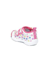 Dunsinky White & Pink Printed Casual Shoes