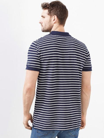 Daneaxon Navy & White Striped T-shirt