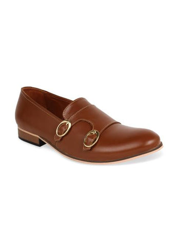 Fastalas Tan Brown Leather Formal Shoes
