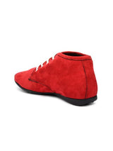 Scamanus Red Suede Casual Shoes